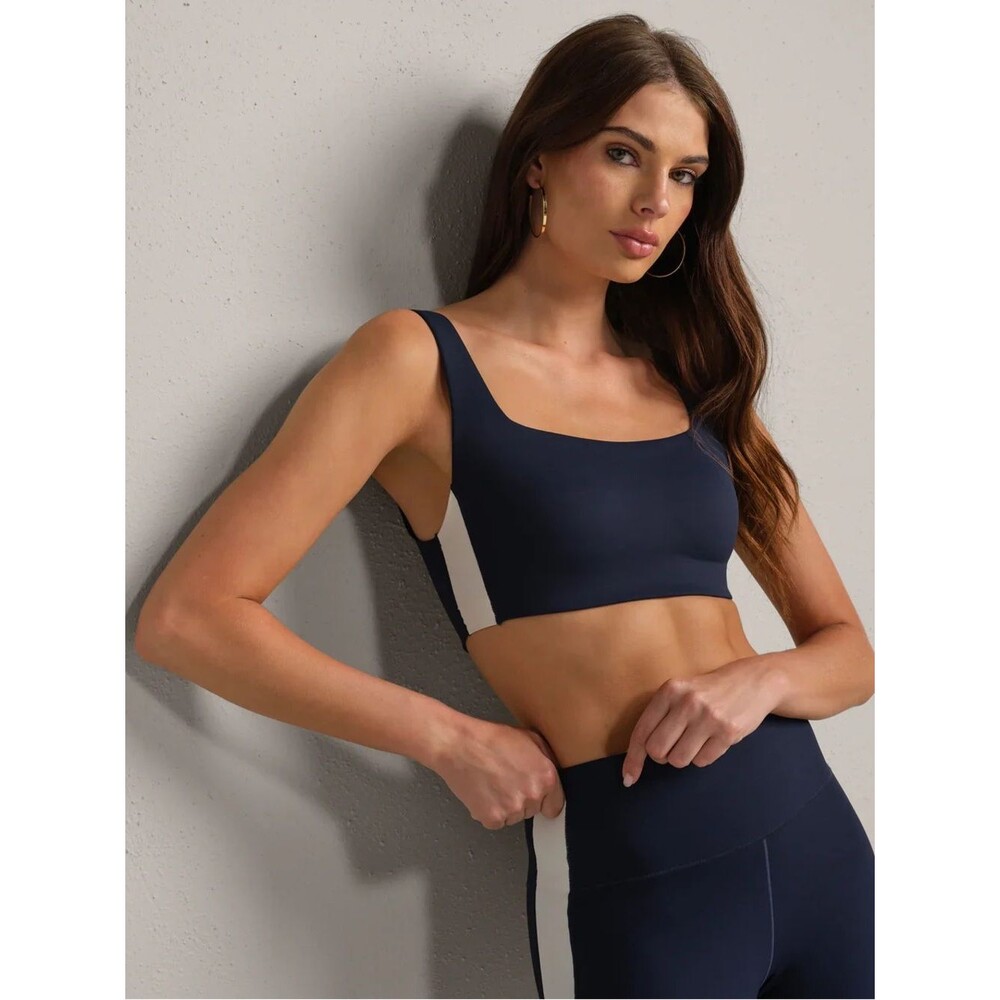Rhone ReviveForm Color Block Bra Navy Blue Sports Athletic Bra